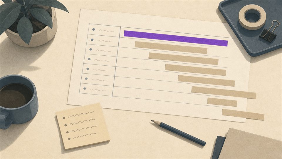 One task runs long and every date after it is quietly wrong