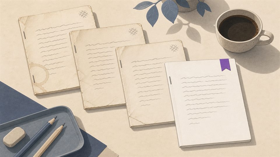 Four copies of the same brief and no way to tell which one governs the work