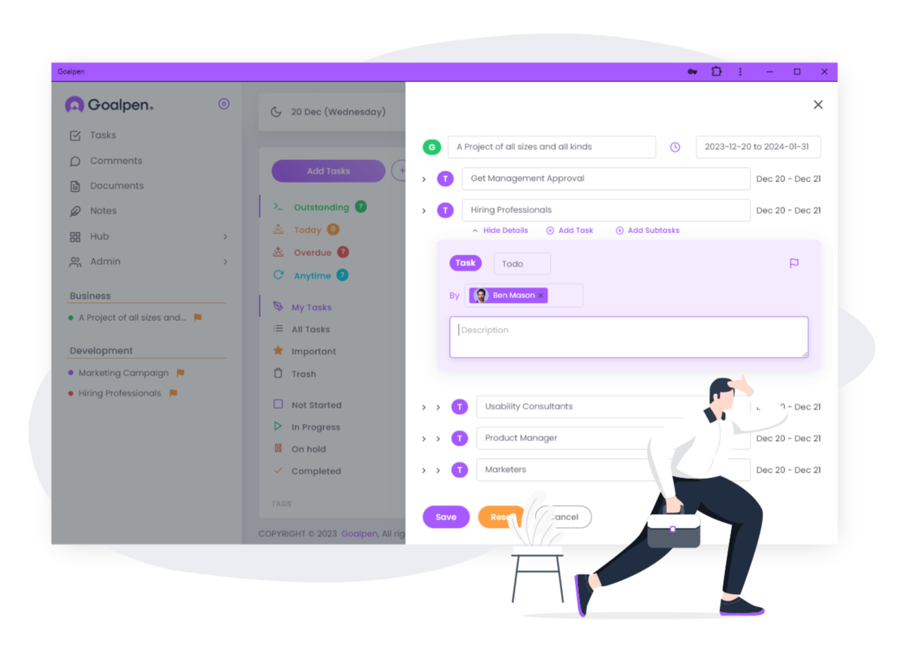 Efficient Task Planning Workflow Drag-and-drop task planning to achieve goals faster